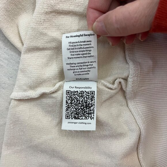 Passenger women's sweatshirt XL cream beige Sun Daze recycled cotton sweater - Picture 6 of 10